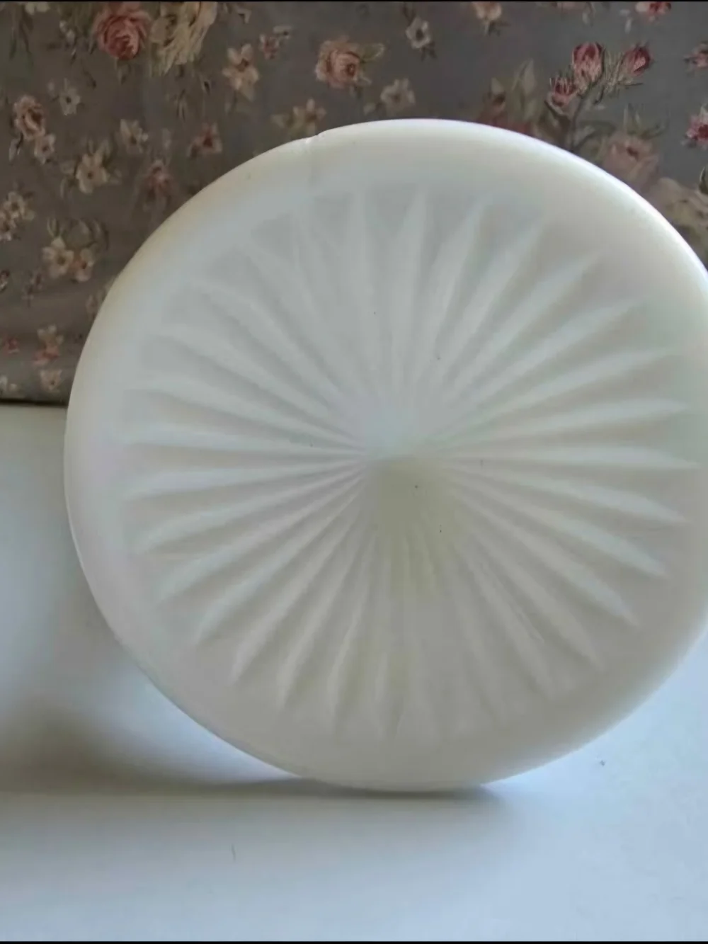Vintage Kemple Elegant Jubilee White Milk Glass Vase - Floral Relief Pedestal